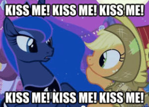 flirt,my little pony,kiss