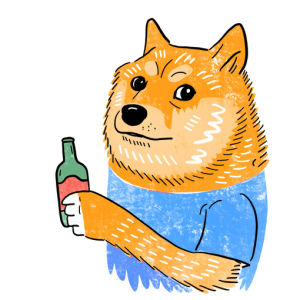doge,akita,cheers,meme,doggo,transparent,illustration,beer,drunk,drinking,alcohol,doggie,summer time,beer time,sunny days,craft ale,time for beer,beer gardens