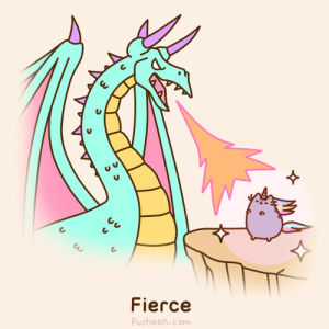 pusheen,cat,illustration,dragon,fierce