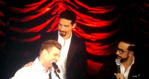 kevin richardson,aj mclean,nick carter,backstreet boys,bsb,i knew it,carterson,richbone,aj got a bit jealous there,only he can blow kev,to claim him as his own,no wonder aj had to get up and sing with kev