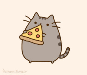 pizza,pusheen,pusheen the cat,cat,kitty