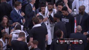 danny green,basketball,nba,excited,green,playoffs,coach,pumped,spurs,san antonio spurs,yell,nba playoffs,coaching,2017 nba playoffs,nbaplayoffs,amped,sa spurs