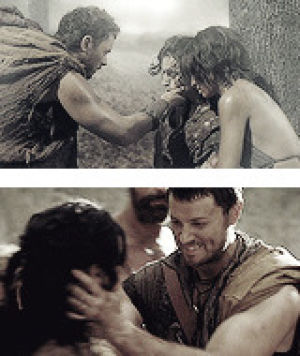 spartacus vengeance,forced,kiss me,spartacus war of the damned,agron,nasir,pana hema taylor,movies,kiss,lovely,dan feuerriegel,wotd,war of the damned,daniel feuerriegel,nagron,vengeance,love these two