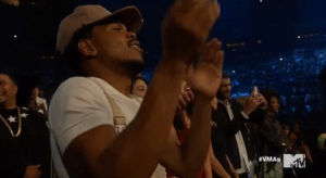 chance the rapper,excited,clapping,applause,video music awards,chance,applaud