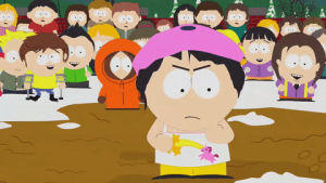 angry,stan marsh,kenny mccormick,jumping,fighting,alone,wendy testaburger,jimmy valmer