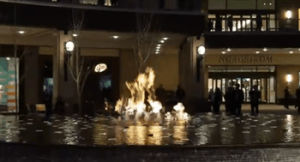 water,fire,fountain