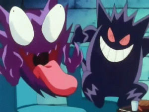 gengar,funny,pokememe,excitement,anime,comedy,pokemon,laughing,drink,ghost,purple,childhood,ghosts,laughter,funny face,poke,haunter,shrug s aggressively,g dragon,woot,gd top,ha ha ha