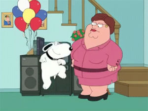 family guy,peter griffin,dancing,fun,party,fox,hype,foxtv,brian griffin