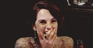 happy,laughing,michelle dockery