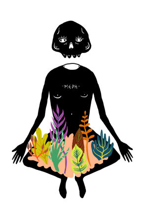 plants,agile,skull,love,yoga,grow,flexible,meph
