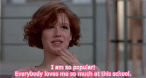 the breakfast club,pretty girl,pink,80s,princess,molly ringwald,80s movie,claire standish,conceited,stuck up,popualr girl