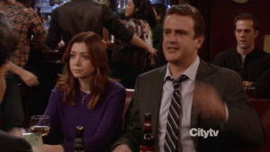 reactions,how i met your mother,himym,high five,jason segel,lily,marshall,alison hannigan