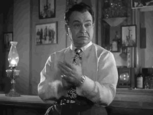 classic film,key largo,applause,clapping,warner archive,edward g robinson,johnny rocco,lifes tough get a helmet