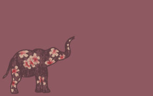 elephant,flowers,flower,animation