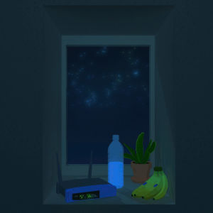 night,stars,window,still life