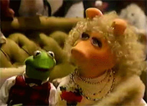 miss piggy,kermit,muppets,christmas,80s,1980s,80s s,80s christmas
