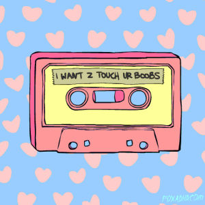 music,love,lol,90s,fox,retro,heart,boobs,animation domination,fox adhd,touch,luv,cassette,penelope gazin,animation domination high def,valentines day