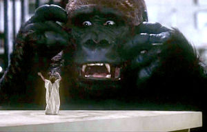 king kong,gorilla,the incredible shrinking woman,ape,gorilla suit,lily tomlin,rhetthammersmith,cultmovie,80s scifi