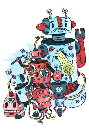 robot,illustration,artists on tumblr,vice,jacob livengood,vice magazine