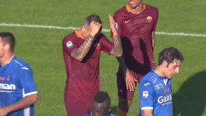 soccer,reactions,frustrated,roma,shoot,as roma,damnit,paredes