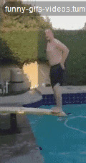 diving board,fail,fall,pool,ouch,bounce