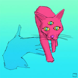 psychedelia,trippy cat,animation,anime,cats,kitten,drugs,psychedelic art,trippy art,superphazed,cat art,jacuzzi