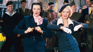 marilyn monroe,dancing,classic film,1953,gentlemen prefer blondes,jane russell