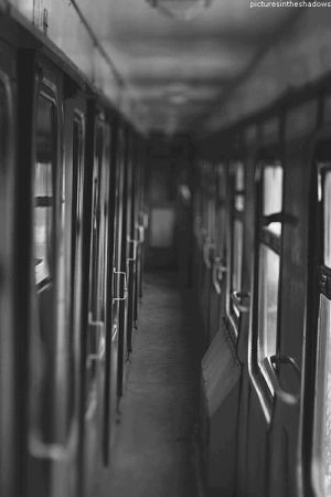 train,black and white