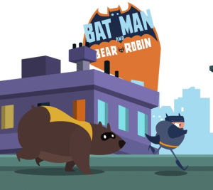 superhero,art,animation,batman,bear,penguin,comic,robin,cale,bear robin