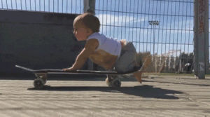 funny,cute,lol,fail,baby,adorable,skateboard,aww,afv,casual,skateboarding baby