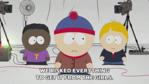 stan marsh,talking,scared,attack,thinking,token black guy,asking questions,photograhy