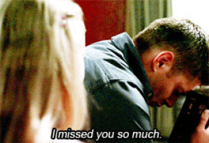 dean winchester,i missed you,lilith,reaction,supernatural,queue,jensen ackles,reaction s,yourreactions,i missed you so much