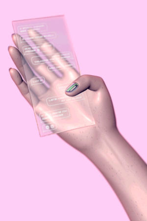 iphone,phone,flirting,transparent,hand,scrolling,nails,sms,digital love,nail art,scroll,love,pink,bored,messages,thumb,touch screen,superhero mag