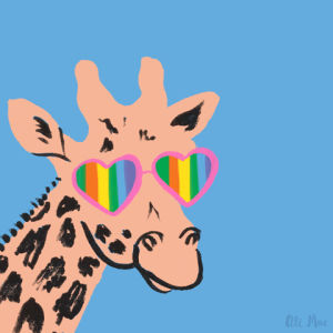 giraffe,trans,rainbow,gay,pride,lgbtq,lovewins,loveislove