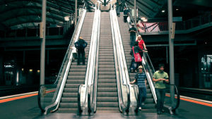 cinemagraph,train,escalator,station
