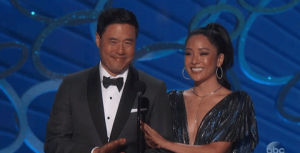clapping,applause,clap,emmys,emmys 2016,emmy awards,constance wu,randall park