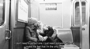 lovers,love,movies,black and white,couple,perfect,train,truth,love quotes,life quotes,the only one