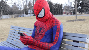 spiderman,cell phone,chat,whatsapp,t rex,media,texting,text message