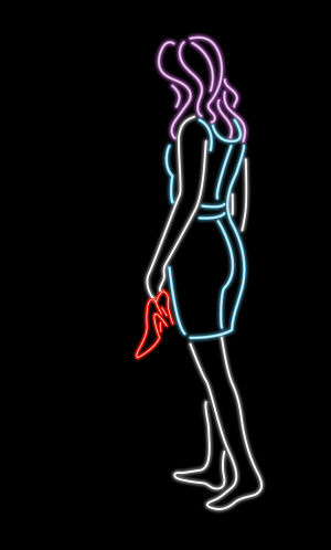 neon,design,artists on tumblr,fashion,glow,pulp art,neon artist,red shoes,art,illustration,portrait,glass,pop art,noir,femme fatale,pulp,neon art,neon noir,female portrait