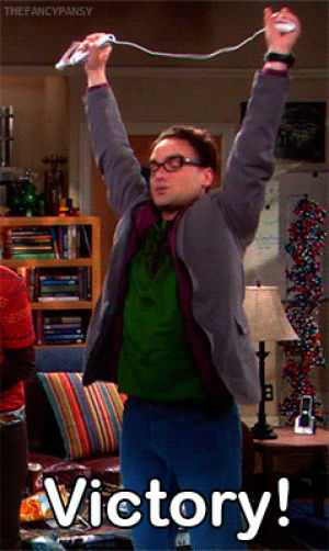 victory,reaction,winning,lennard hofstadter,the big bang theory,tbbt