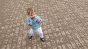 toddler walking like a boss