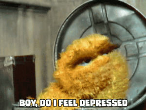 the muppets,oscar the grouch,depressed,sesame street,oscar,muppets,vintage television,its over,digital artwork,breakup quotes