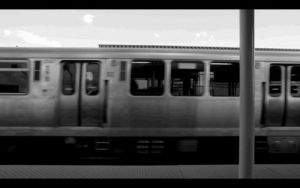 loop,black and white,train