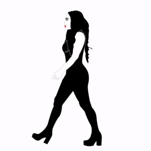 xavieralopez,walking,transformation,loop,woman,morphing,black and white,illustration,shapes,drawing,portrait,hand drawn,organic