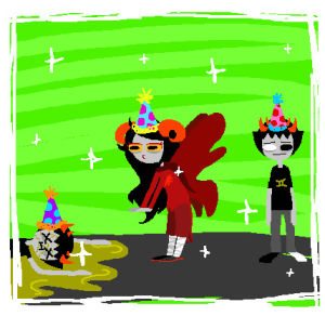 aradia,sollux,dancing,party hard,sparkles