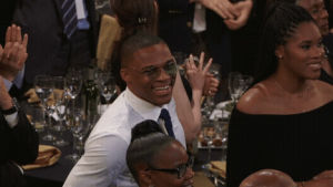 clap,excited,russell westbrook,happy,nba,smiling,clapping,having fun,oklahoma city thunder,westbrook,nba awards 2017,2017 nba awards,nba awards