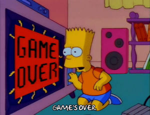 loser,game over,the end,season 3,bart simpson,fail,episode 8,lost,3x08