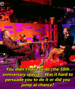 graham norton,baby,david tennant,mine 2,50th anniversary,if i messed up some of the lines pl
