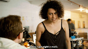 busy,ilana glazer,broad city,loner,work,boss,whatever,email,emails,outlook