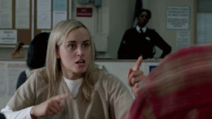 orange is the new black,photoset,high five,hair flip,meh,piper chapman,frown,taylor schilling,piper